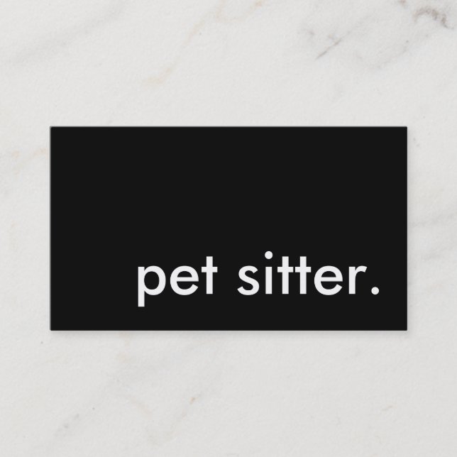 pet sitter. loyalty punch card (Front)