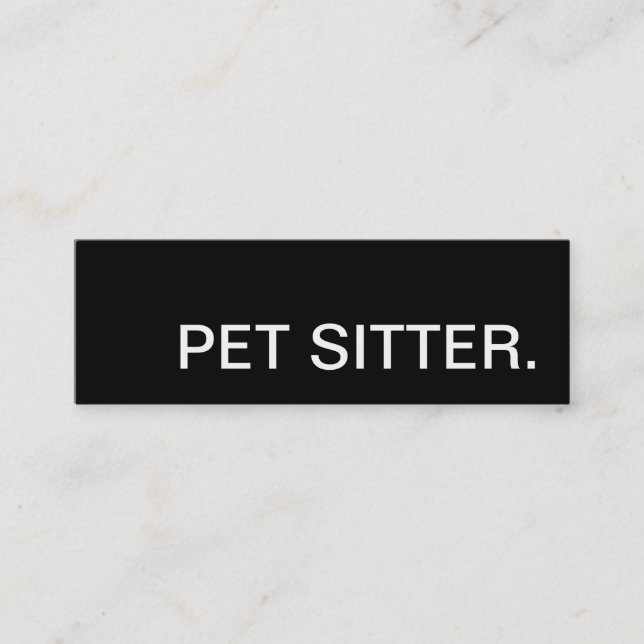 pet sitter. loyalty punch card (Front)