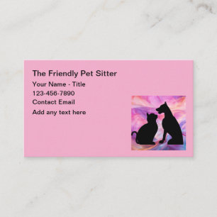 Pet Sitter Modern Simple Business Cards