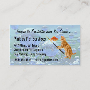 Pet Sitter or Pet Concierge Business Tabby Dreams Business Card