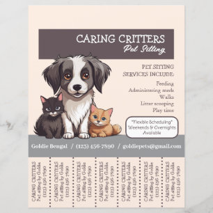Pet Sitter Tear-Away Flyer