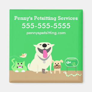 Pet Sitter's Green magnet