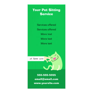 Pet Sitter's Rack Card with Cat