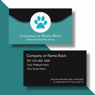 Pet Sitting Business Cards