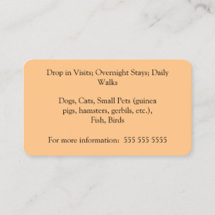 Pet Sitting Business Cards