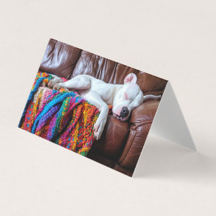 Pet Sitting Business Dog Sleeping on the Couch Business Card