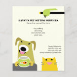 Pet Sitting Business Flyer<br><div class="desc">Get the word out on your pet care business with this cute and colourful flyer. Advertise your pet sitting,  dog walking,  bird and fish care services. Please contact me if you would like the layout altered to accommodate a different text setup.</div>