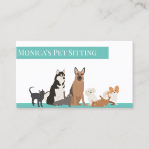 Pet Sitting Dog Cat Training Grooming Daycare Business Card