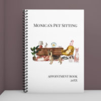 Pet Sitting Dog Cat Training Watercolor Pets