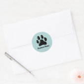 Pet Sitting Dog Walker Pet Sitter Cute Paw Classic Round Sticker (Envelope)