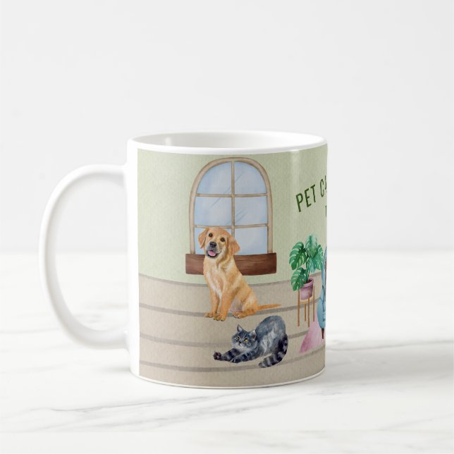 Pet Sitting, Dog Walking, Grooming Coffee Mug (Left)