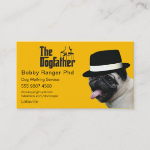 Pet Sitting 🐾 Dogfather Dog Walker Trustworthy  Business Card