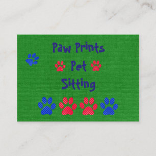 Pet Sitting Pet Care Themed Business Card