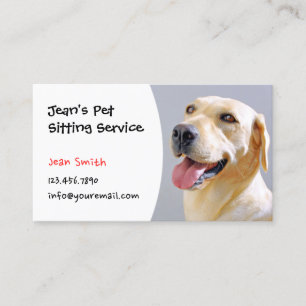 Pet Sitting Professional Dog Training Business Card