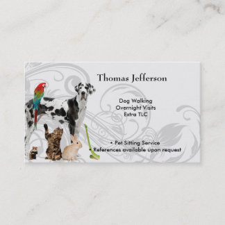 Pet Sitting Service Business Card