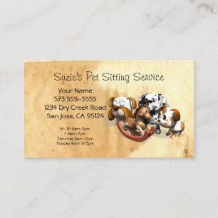 Pet Sitting Service Business Card