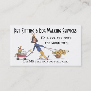 Pet Sitting Service Business Card