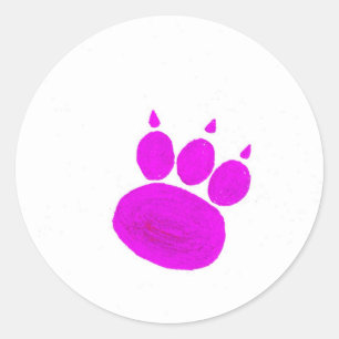 Pet Sitting Services Paw Print Classic Round Sticker