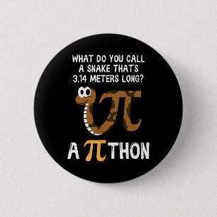 Pet Snake Math Pi Day Python 6 Cm Round Badge