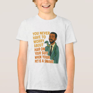 Pet Snake No Hair Suit Funny Graphic Tri-Blend Shirt