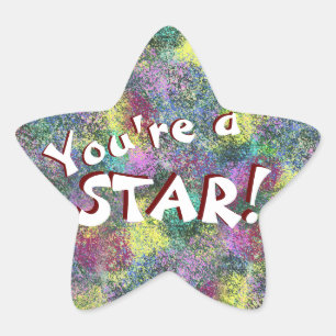 Pet Star Funny Budgies "You're a Star!" Star Sticker
