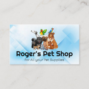 Pet Store Dogs Cats Birds Business Card