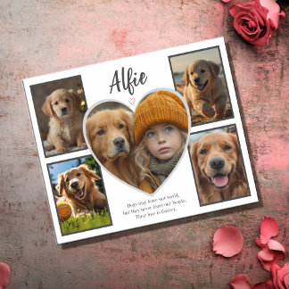 Pet Sympathy 5 Photo Collage Card
