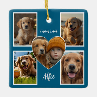 Pet Sympathy 5 Photo Collage Ceramic Ornament
