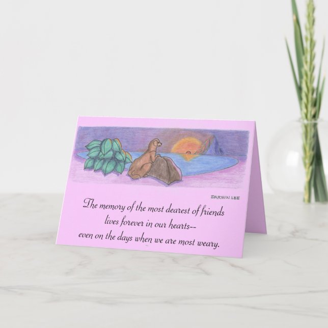 Pet Sympathy Card / Condolence Card / Memorial Car (Front)