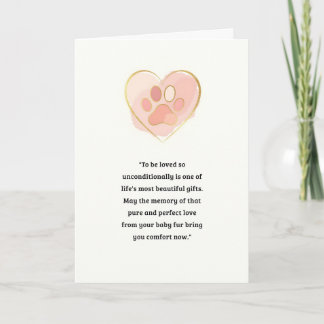 Pet Sympathy Card Love Paw Series