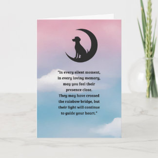 Pet Sympathy Card Moon Dog Series