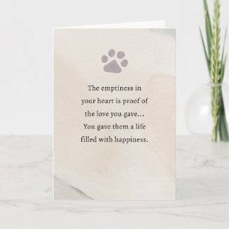 Pet Sympathy Card Watercolor Series