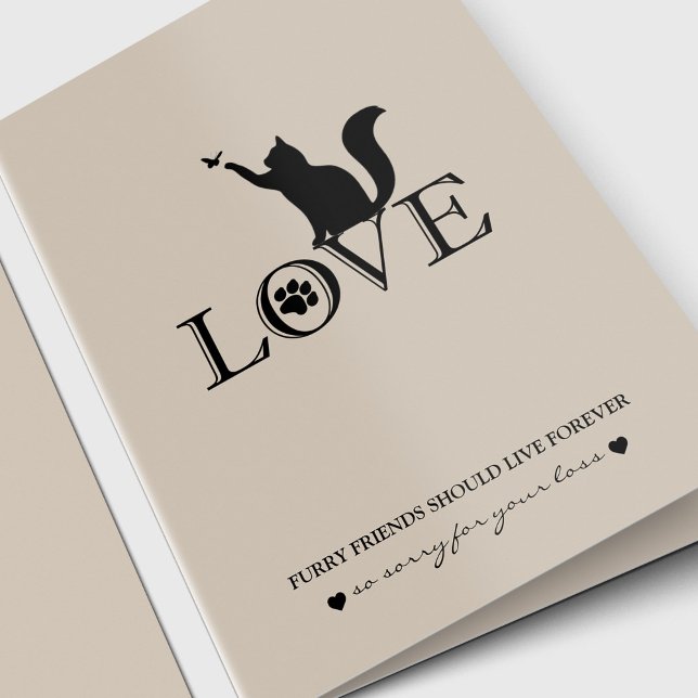 Pet Sympathy Cards | Furry Friends (Pet Loss, Pet memorial, cat lover pet sympathy card)
