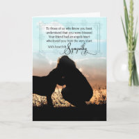 Pet Sympathy for Loss of a Dog Tender Message