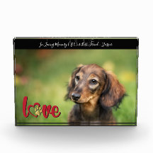 Pet Sympathy Heart Paw Print Memory Keepsake