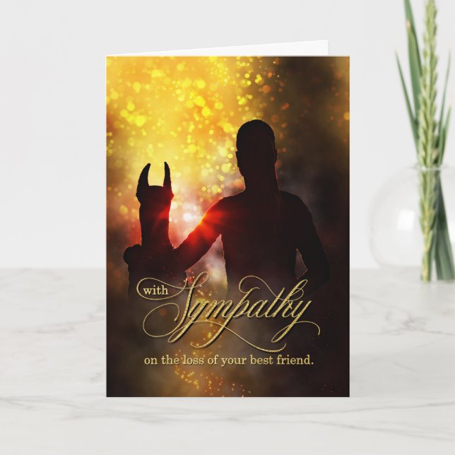 Pet Sympathy Loss of a Dog Best Friend Golden Card (Front)