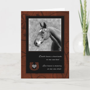 Pet Sympathy Loss of a Horse _ Western Brown Card