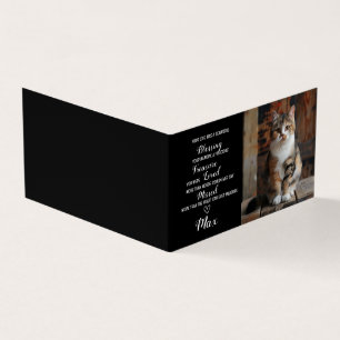 Pet Sympathy Personalised Photo Pet Loss Card Cat
