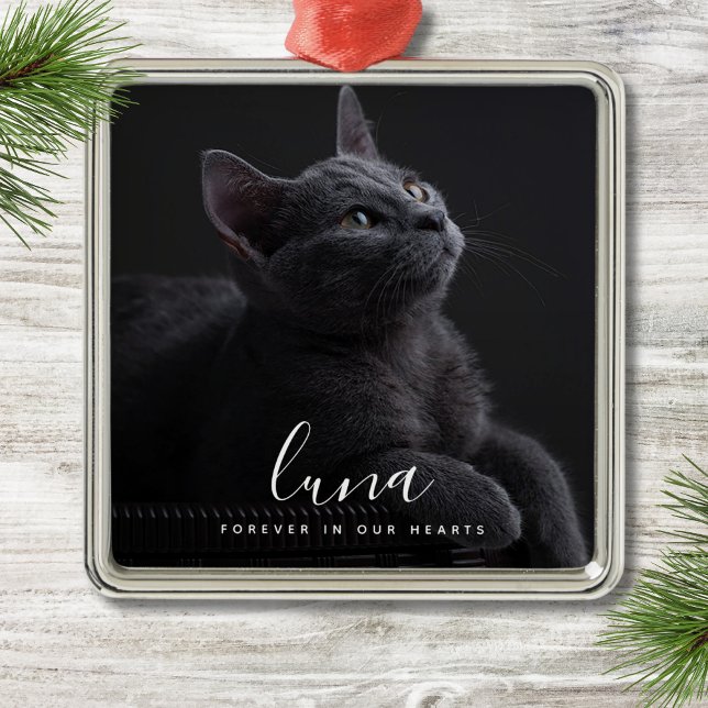 Pet Sympathy Photo Memorial Tribute  Metal Tree Decoration (Pet Memorial Ornament)