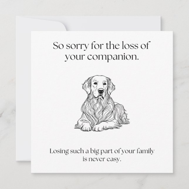 Pet Sympathy Retriever Card (Front)