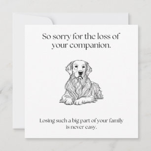 Pet Sympathy Retriever Card