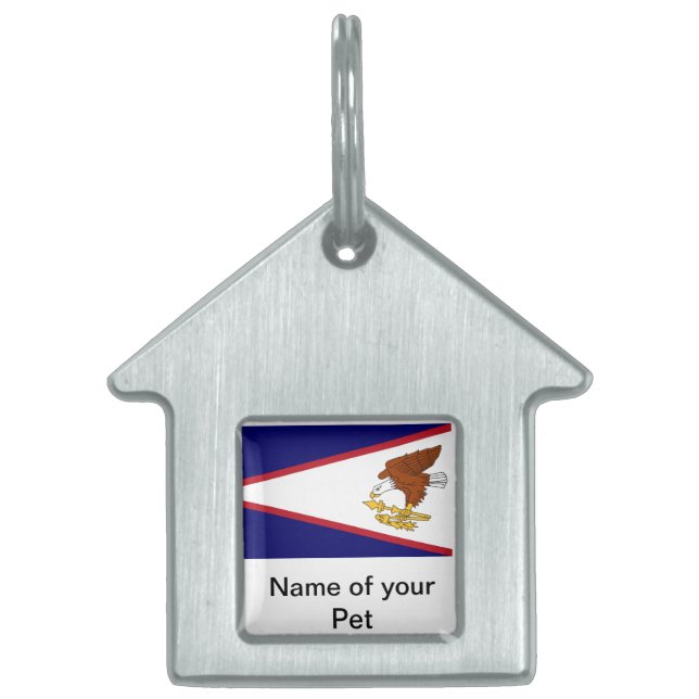 Pet Tag with Flag of American Samoa (Front)