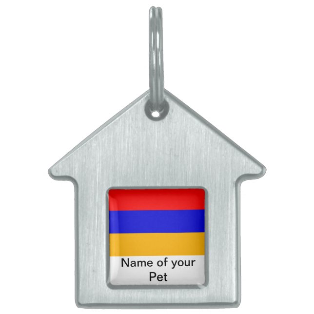 Pet Tag with Flag of Armenia (Front)