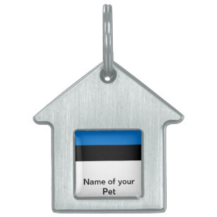 Pet Tag with Flag of Estonia