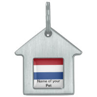 Pet Tag with Flag of Netherlands