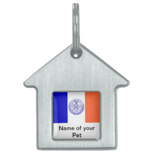 Pet Tag with Flag of New York City