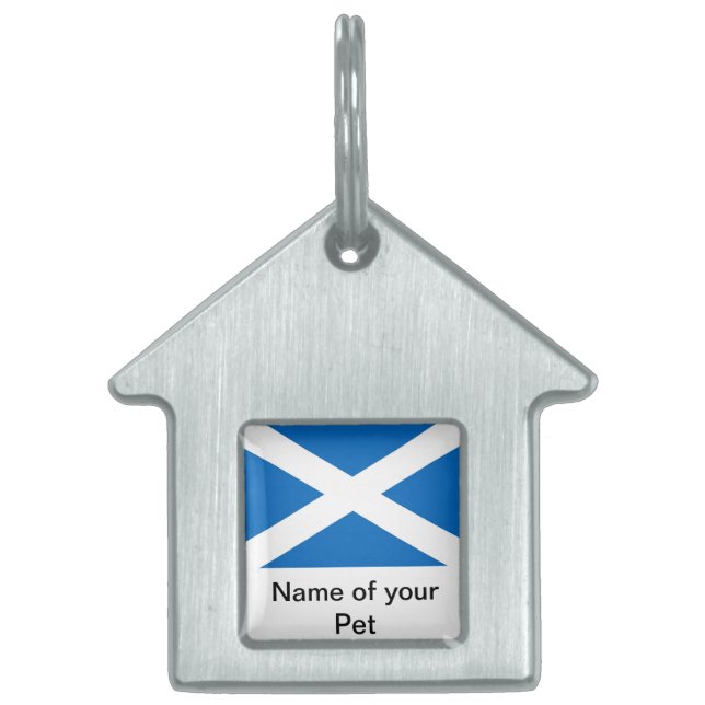 Pet Tag with Flag of Scotland (Front)