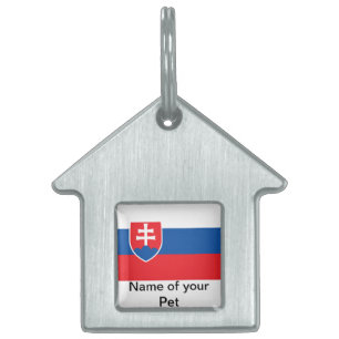 Pet Tag with Flag of Slovakia