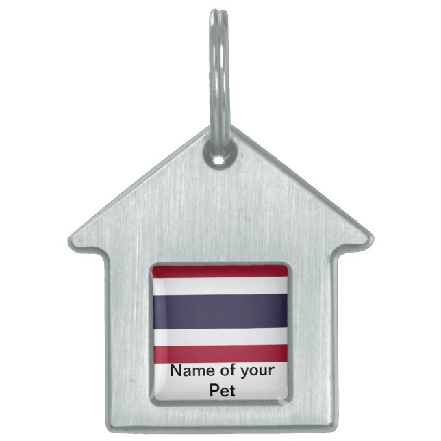 Pet Tag with Flag of Thailand (Front)