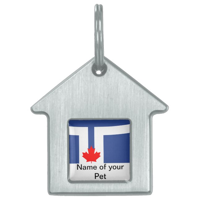 Pet Tag with Flag of Toronto, Canada (Front)